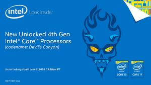 New Unlocked 4th Gen Intel Core Processors - Launch Deck FINAL.PDF